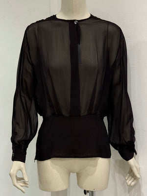 2000s Gianfranco Ferre sheer bluse