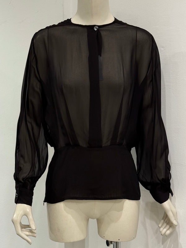 2000s Gianfranco Ferre sheer bluse