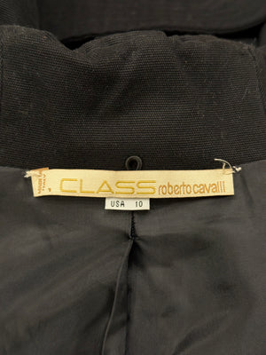 2000s Roberto Cavalli embroidered lace up jacket