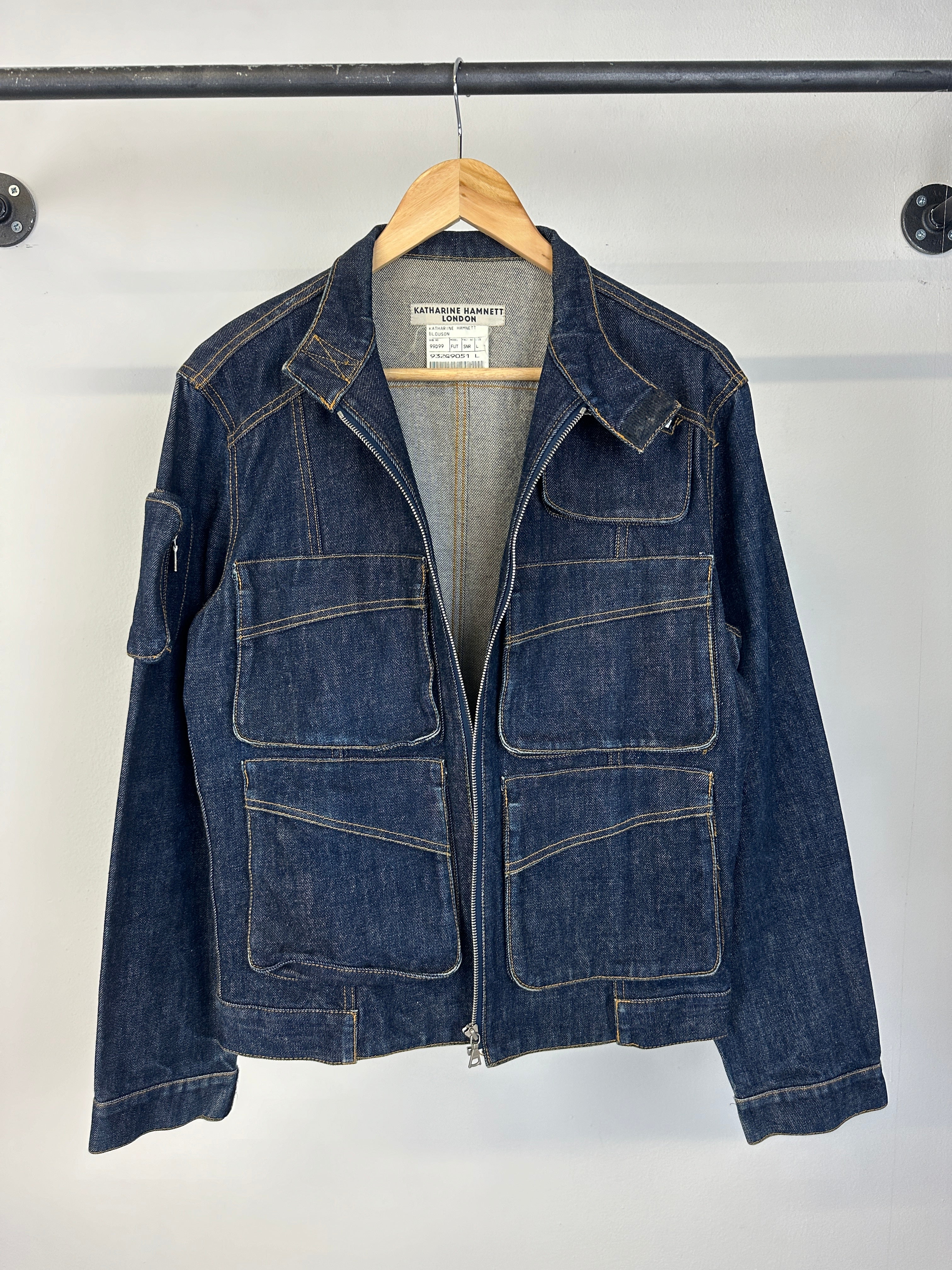 KATHARINE HAMNETT LONDON ジャケット 1990s Katharine Hamnett London cargo denim jacket