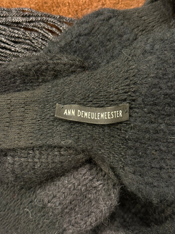 2000s Ann Demeulemeester long tassel wool scarf