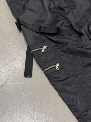 A/W2003 Dolce & Gabbana bondage nylon technical cargo pants
