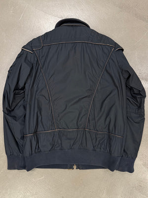 2000s Roberto Cavalli bondage parachute bomber jacket