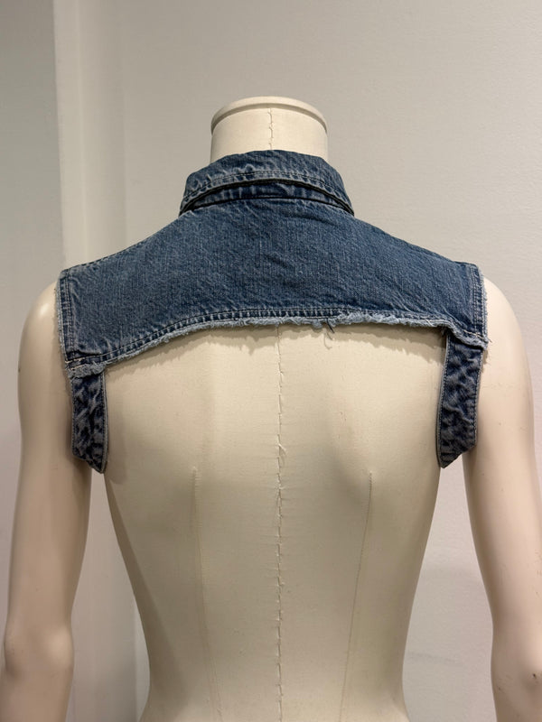 2000s Plein Sud cropped denim top