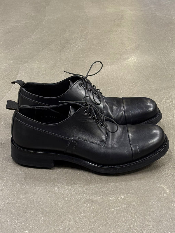2000s Prada leather derby shoes