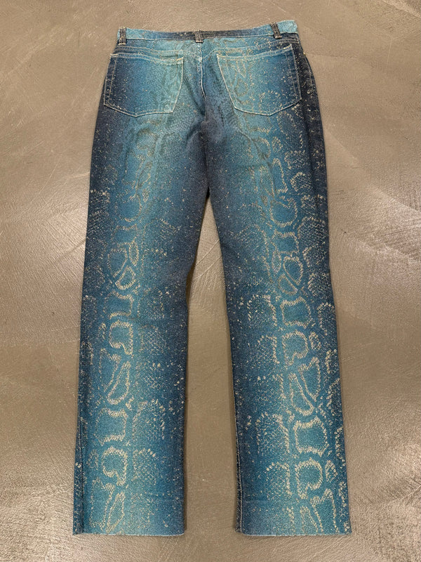 A/W 1999 Roberto Cavalli Python embellished jeans