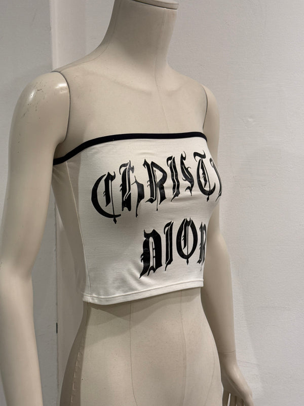 S/S2002 Christian Dior by Galliano gothic hardcore logo top