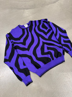 A/W1996 Gianni Versace runway purple zebra knit