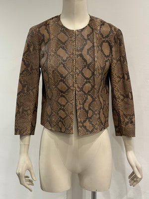 2000s Plein Sud phyton leather jacket