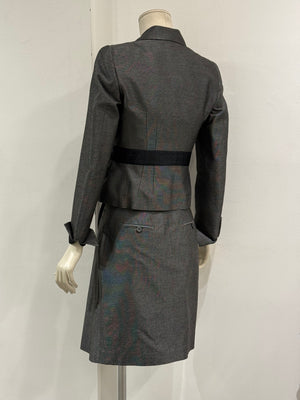 2000s Cavalli bow-detailed blazer and skirt set