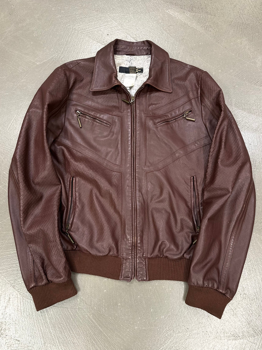 S/S2007 Roberto Cavalli paneled flight leather jacket