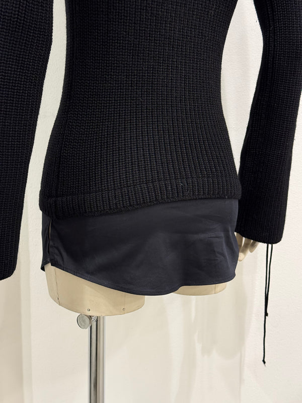 1990s Gucci by Tom Ford lace-up turtleneck knit