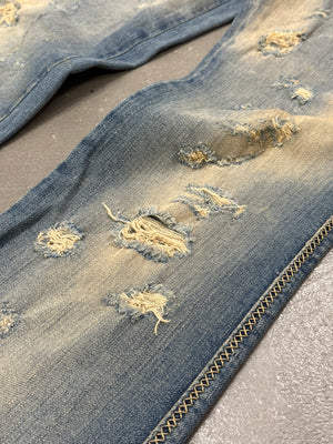 2000s Cavalli distressed faded jeans