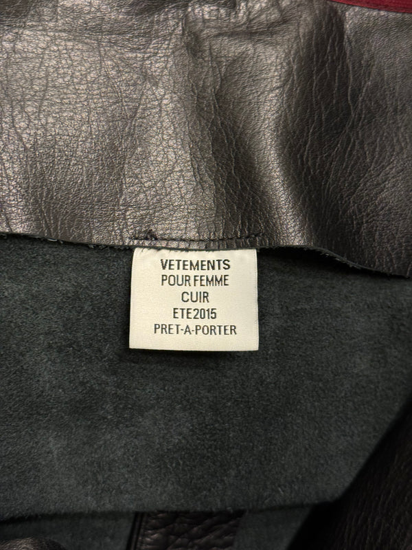 2015 Vetements runway leather skirt