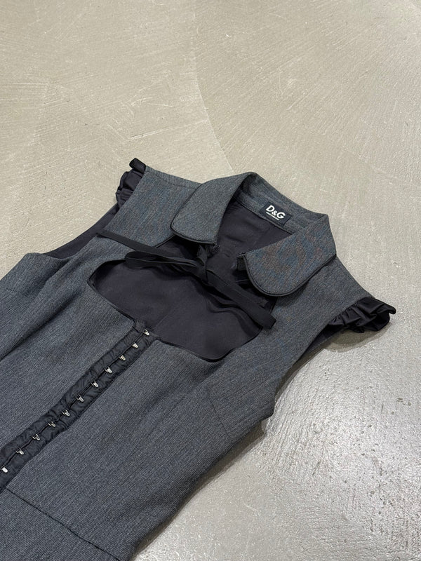 2000s Dolce & Gabbana corset collar dress