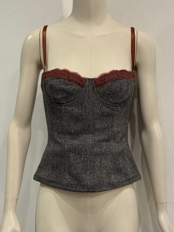 2000s Dolce & Gabbana wool corset top