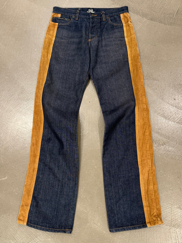 2000s Dolce & Gabbana hybrid corduroy jeans