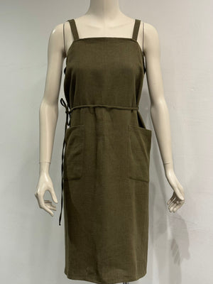 1990s Prada linen wrap dress