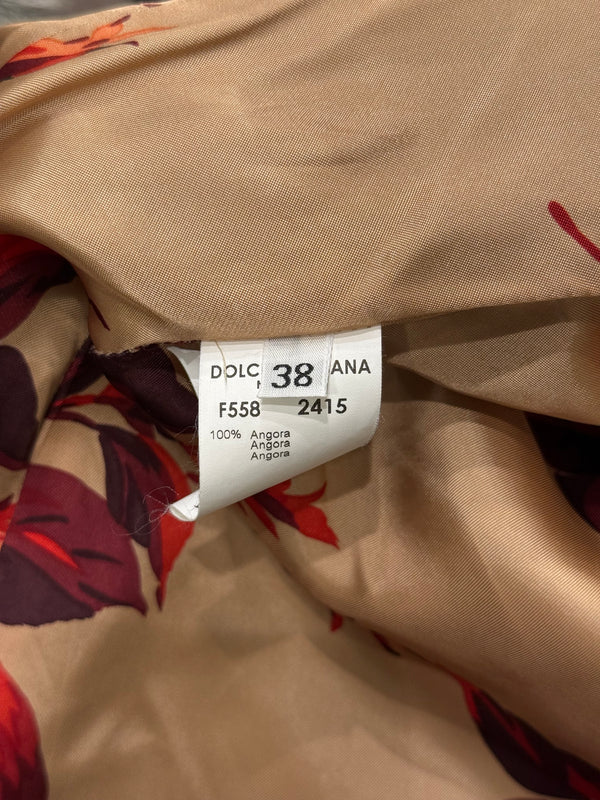 1998 Dolce & Gabbana fur collar Angora wool jacket