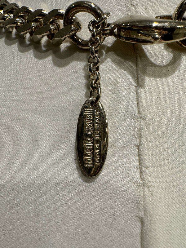 2000s Roberto Cavalli metallic chocker necklace