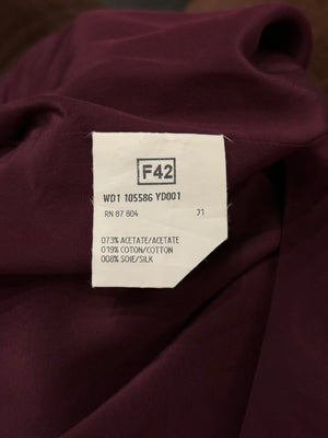 A/W2002 Yves Saint Laurent by Tom Ford red velvet skirt