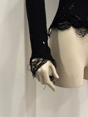 2020 Balenciaga distressed turtleneck
