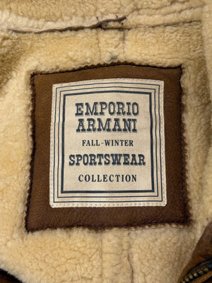 1990s Emporio Armani shearling flight jacket