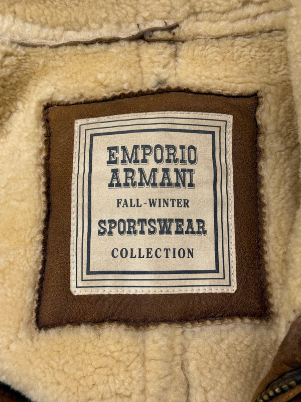 1990s Emporio Armani shearling flight jacket