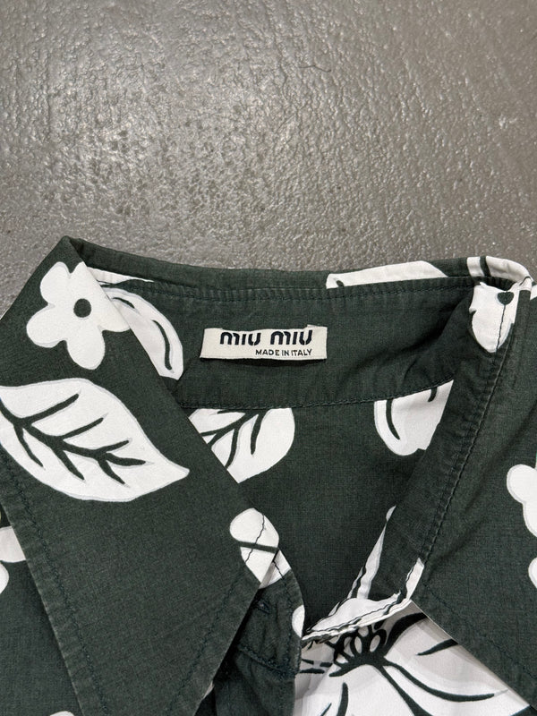 S/S2003 Miu Miu floral green shirt