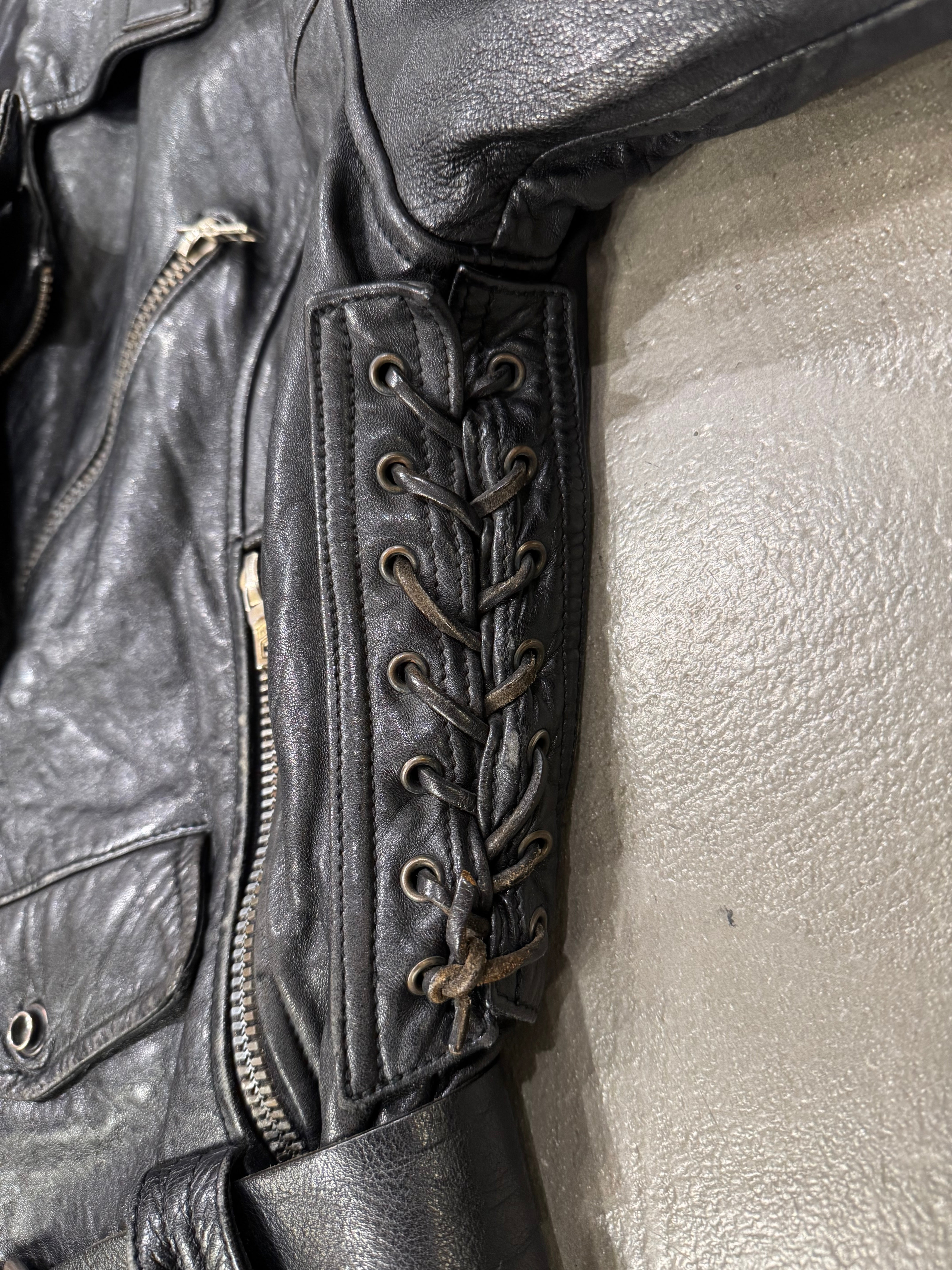 A/W1983 Emporio Armani leather flight military jacket