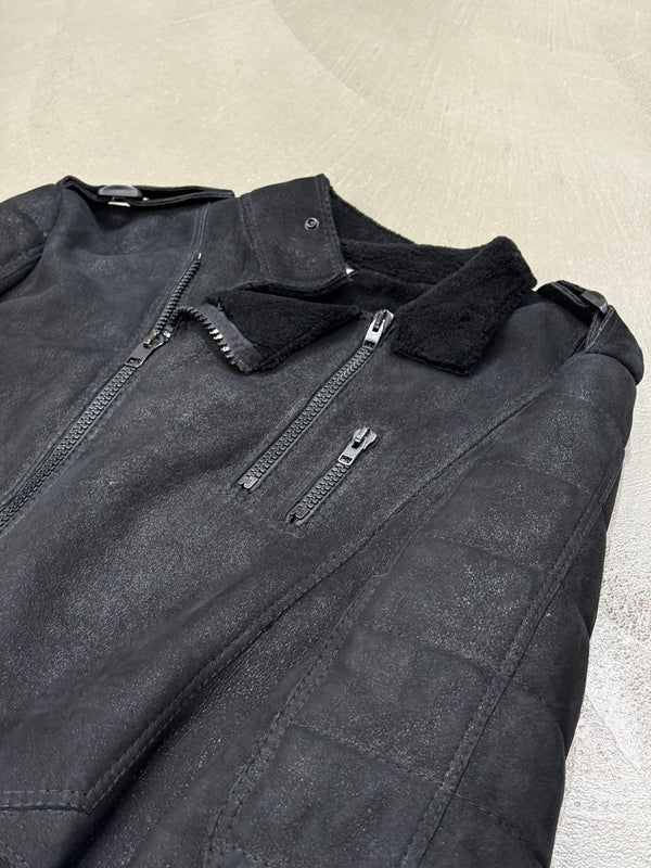 A/W2007 Dior by Hedi Slimane “Navigate” shearling bondage leather jacket