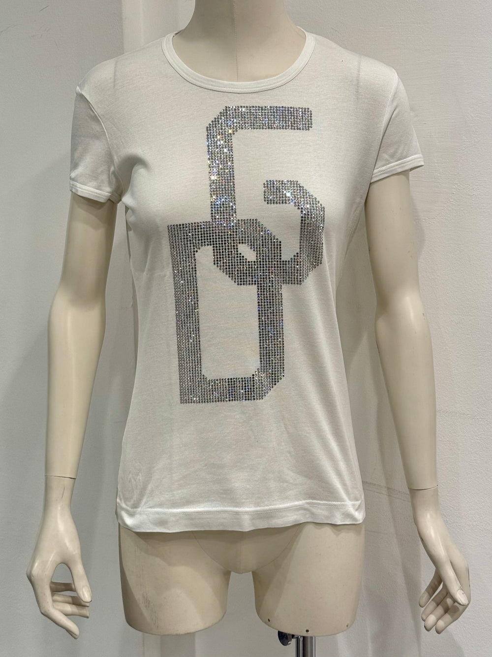 2003 Dolce & Gabbana swaroski logo t.shirt
