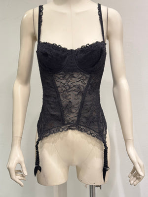 1990s Christian Dior lace corset bustier