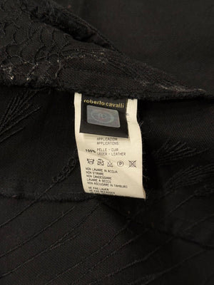 2000s Roberto Cavalli embroidered spider web blazer