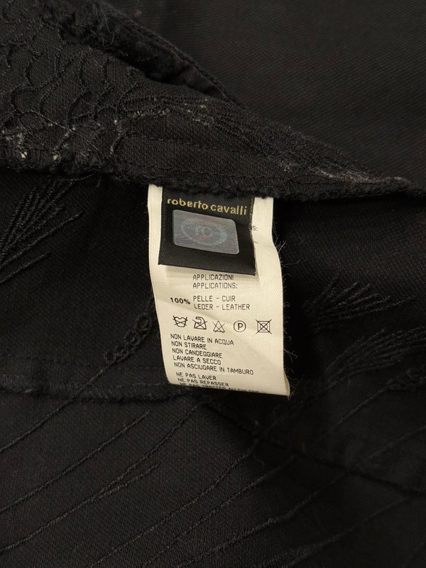 2000s Roberto Cavalli embroidered spider web blazer