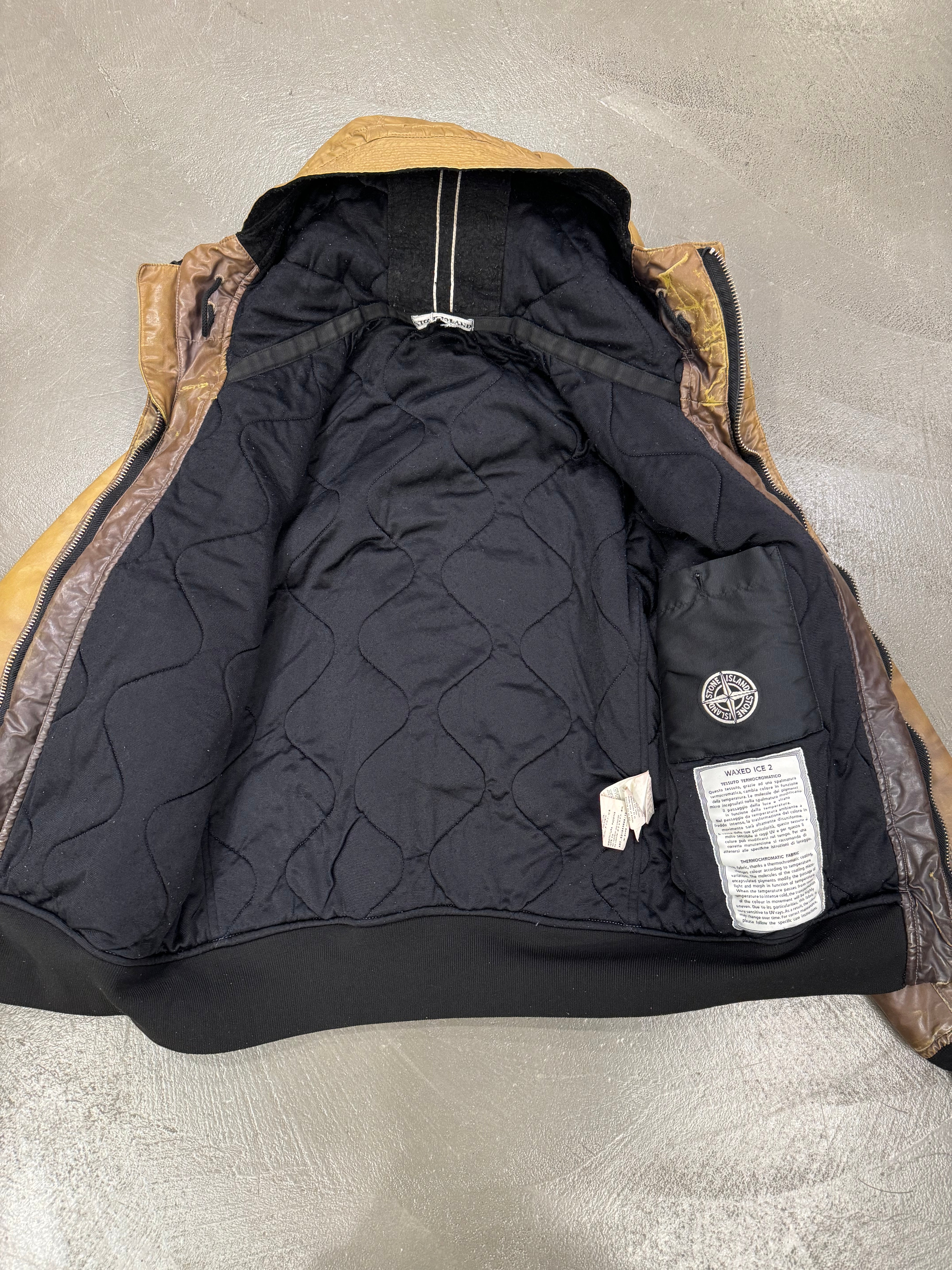 2010 Stone Island waxed ice 2 heat reacting jacket