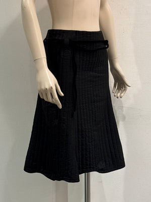 1990s Emporio Armani pleated drawstring midi skirt
