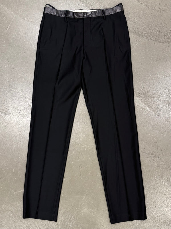 2000s Helmut Lang leather waist tailored pants