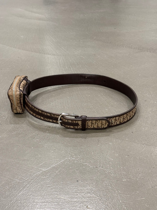 2000s Dior by Galliano monogram waist bag belt
