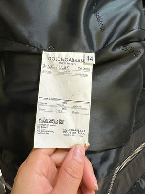 A/W 2003 Dolce & Gabbana full zipper high neck leather jacket