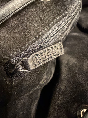 F/W1997 Gucci by Tom Ford monogram suede hobo bag