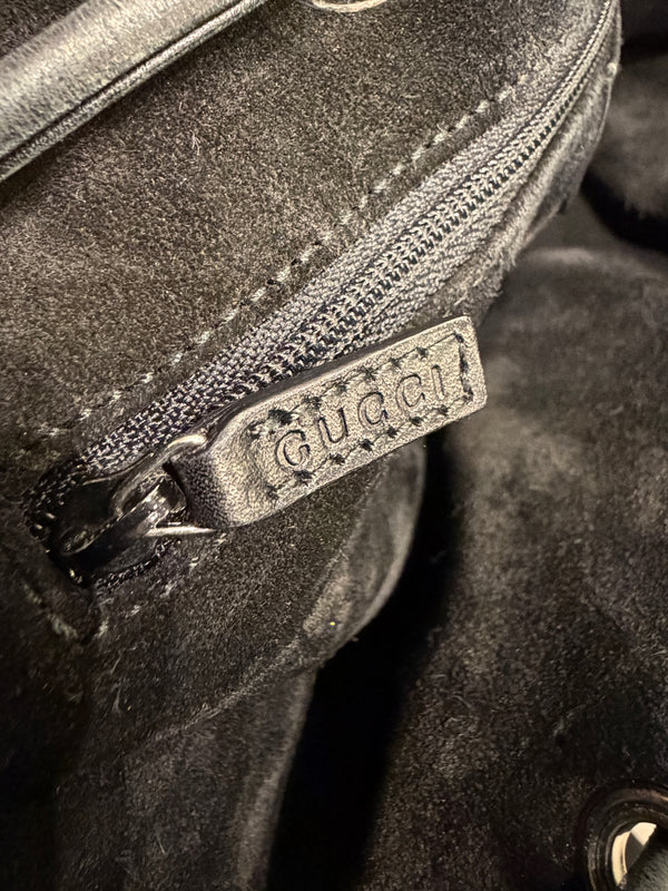 F/W1997 Gucci by Tom Ford monogram suede hobo bag