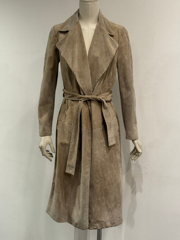 S/S1997 Gucci by Tom Ford suede leather trench coat