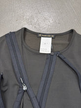 Load image into Gallery viewer, A/W2003 Plein Sud multi zipper asymmetrical bondage top
