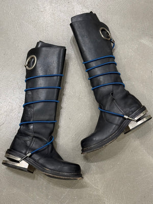 A/W1996 Dirk Bikkembergs "hole-heel" bungee boots