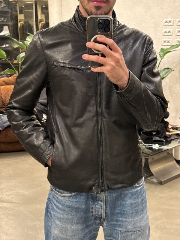 2000s Armani lamb leather jacket