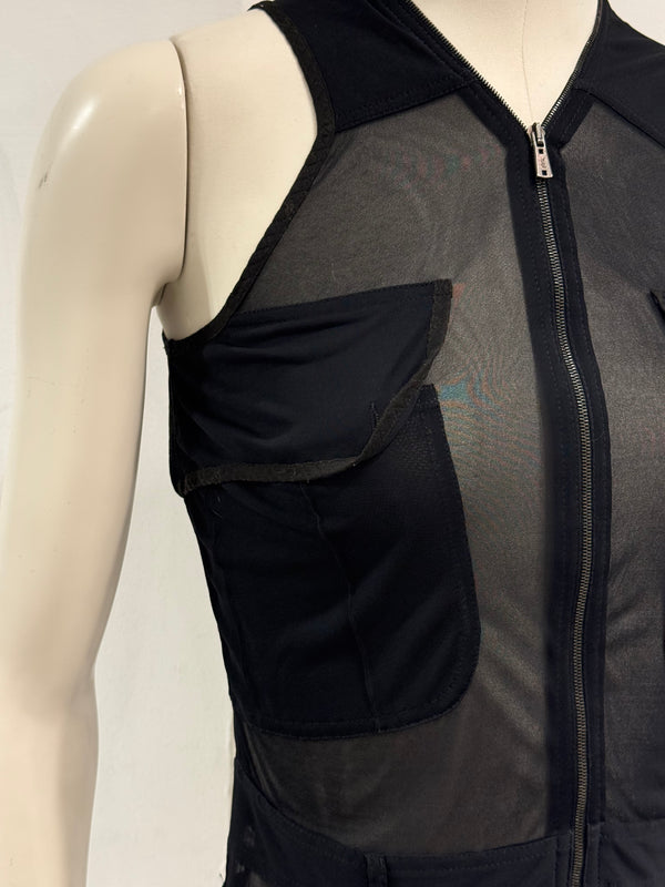S/S2002 Yves Saint Laurent by Tom Ford mesh zip top