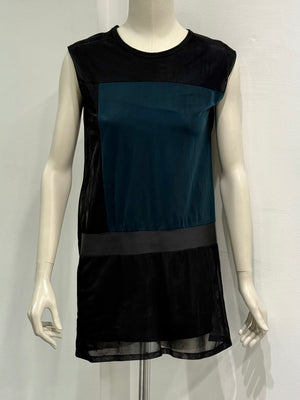 2000s Balenciaga by Ghesquiere paneled dress
