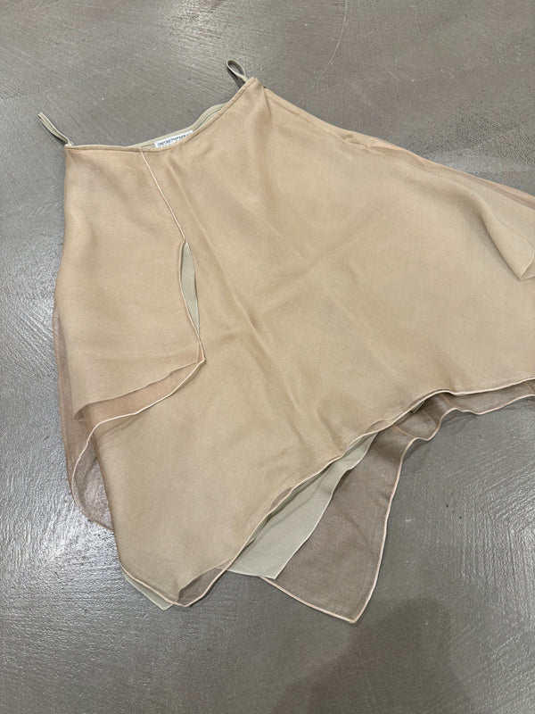 1990s Emporio Armani double layered skirt