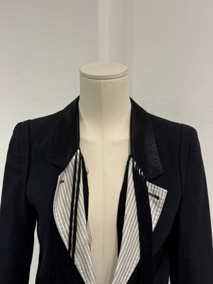 S/S2005 Ann Demeulemeester deconstructed fringe blazer